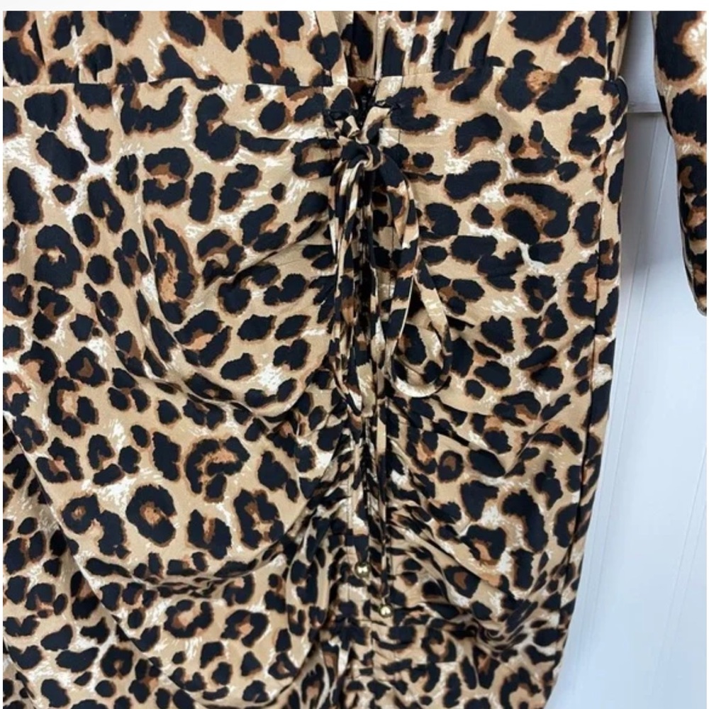 VERONICA BEARD | Arielle Leopard Print Silk Blend Dress - Picture 8 of 15